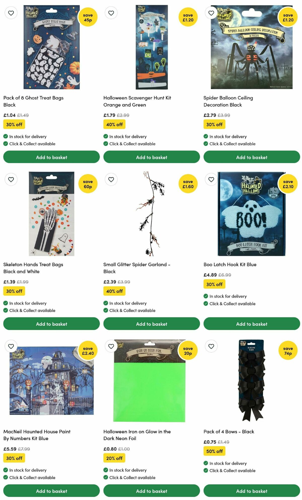 Wilko Halloween Offers from 15 September