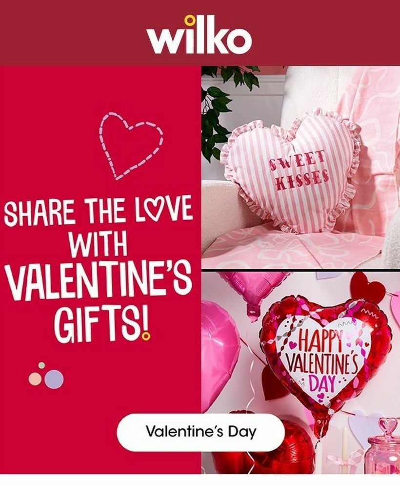Wilko Valentine's Day Offers from 1 February