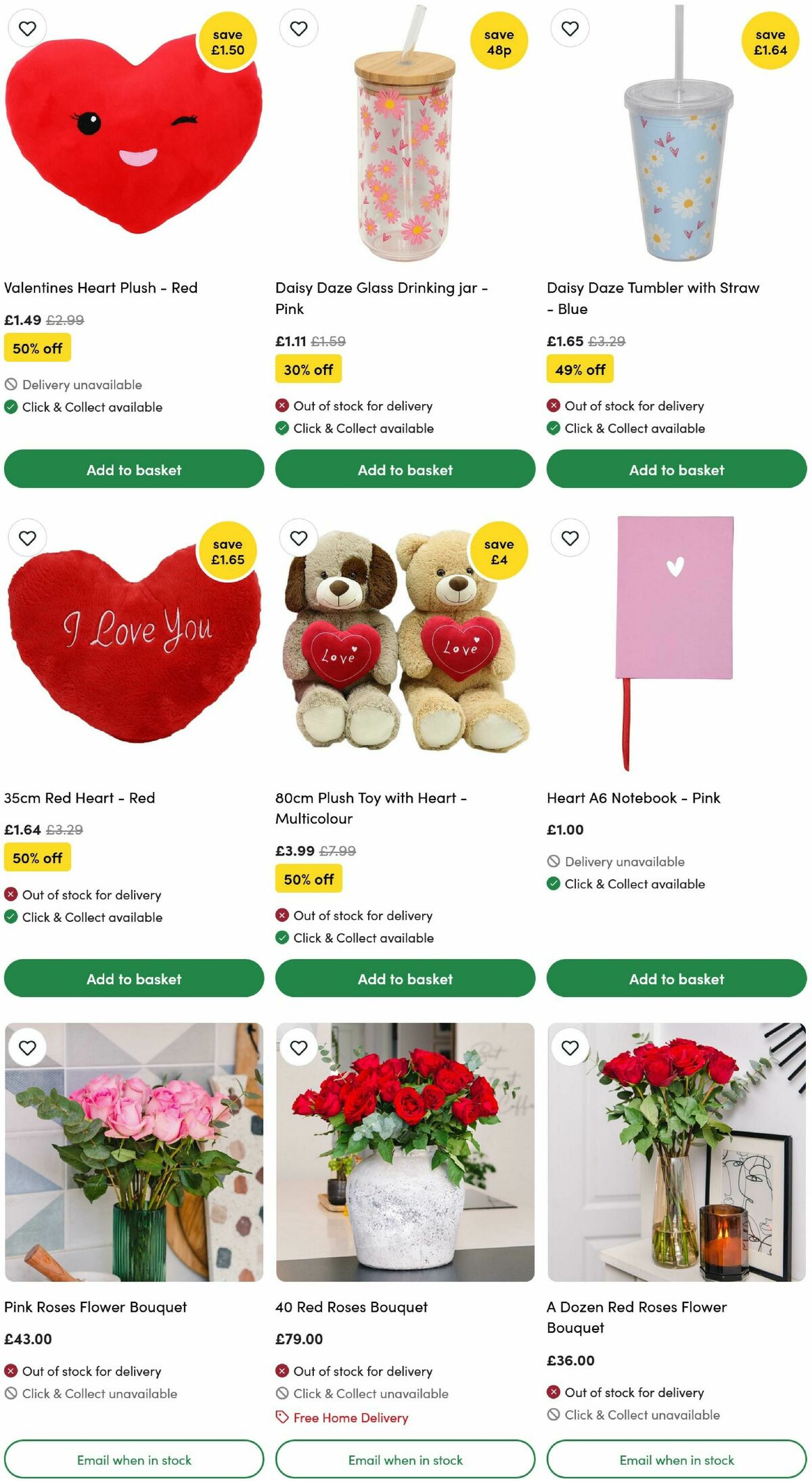 Wilko Valentine's Day Offers from 1 February