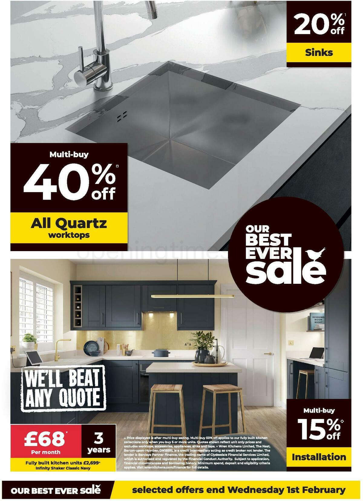 Wren Kitchens Offers from 19 January