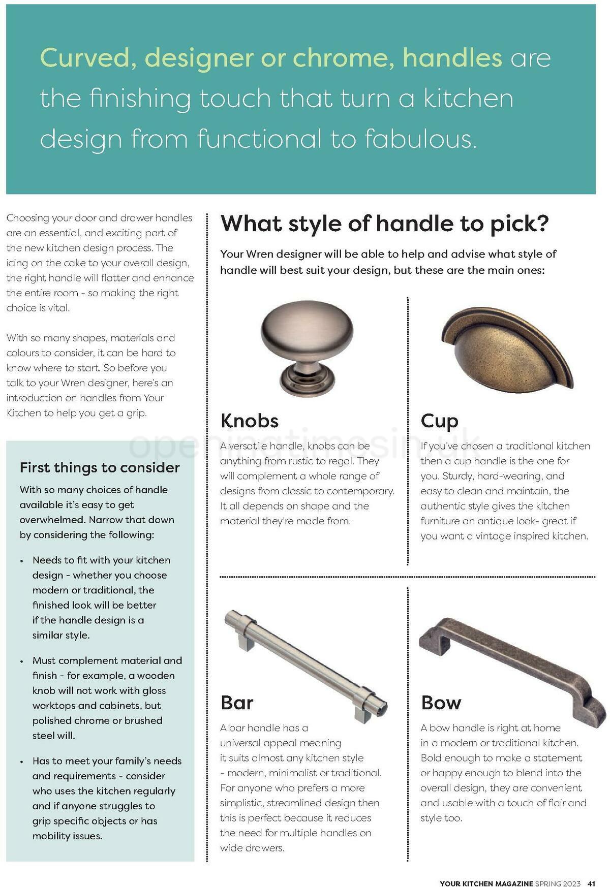 Wren Kitchens Magazine Spring Offers from 15 April