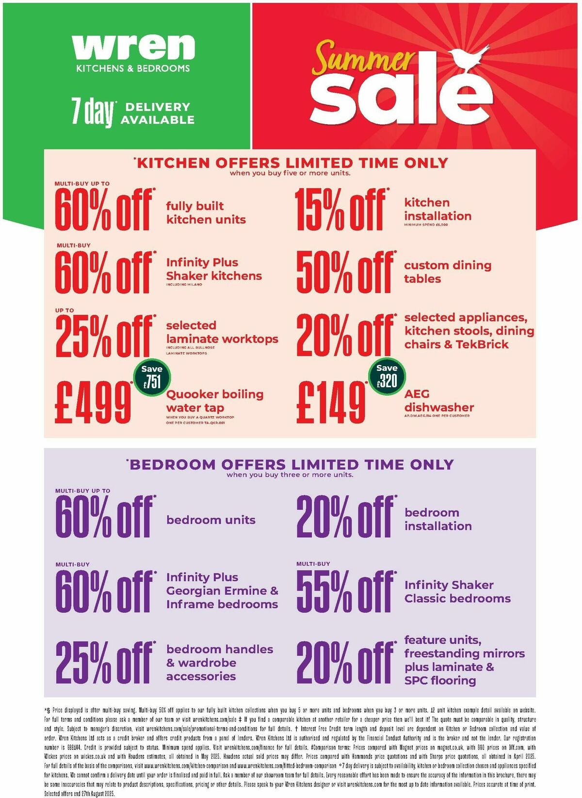 Wren Kitchens Offers from 13 August