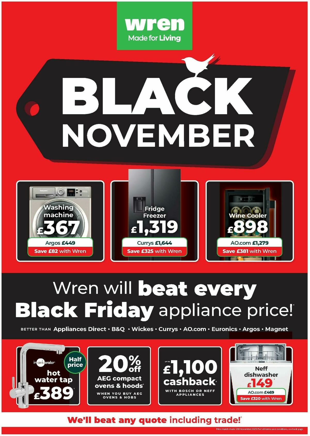 Wren Kitchens Offers from 18 November