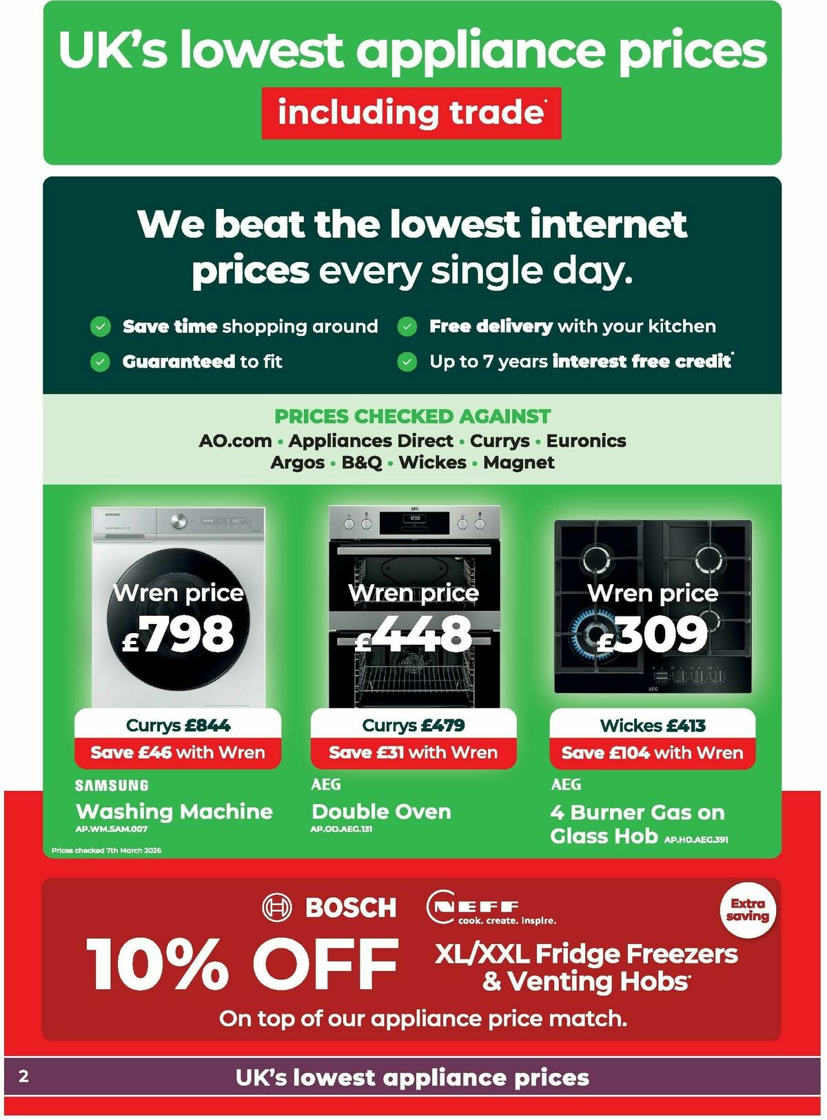 Wren Kitchens Offers from 26 March