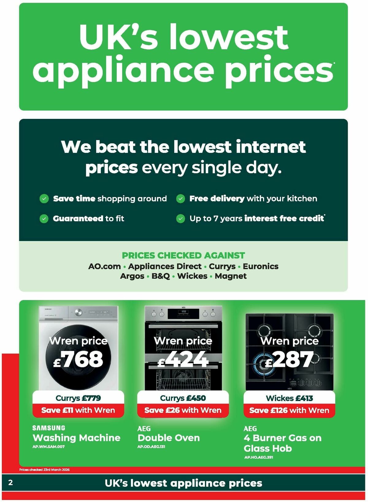 Wren Kitchens Offers from 8 April