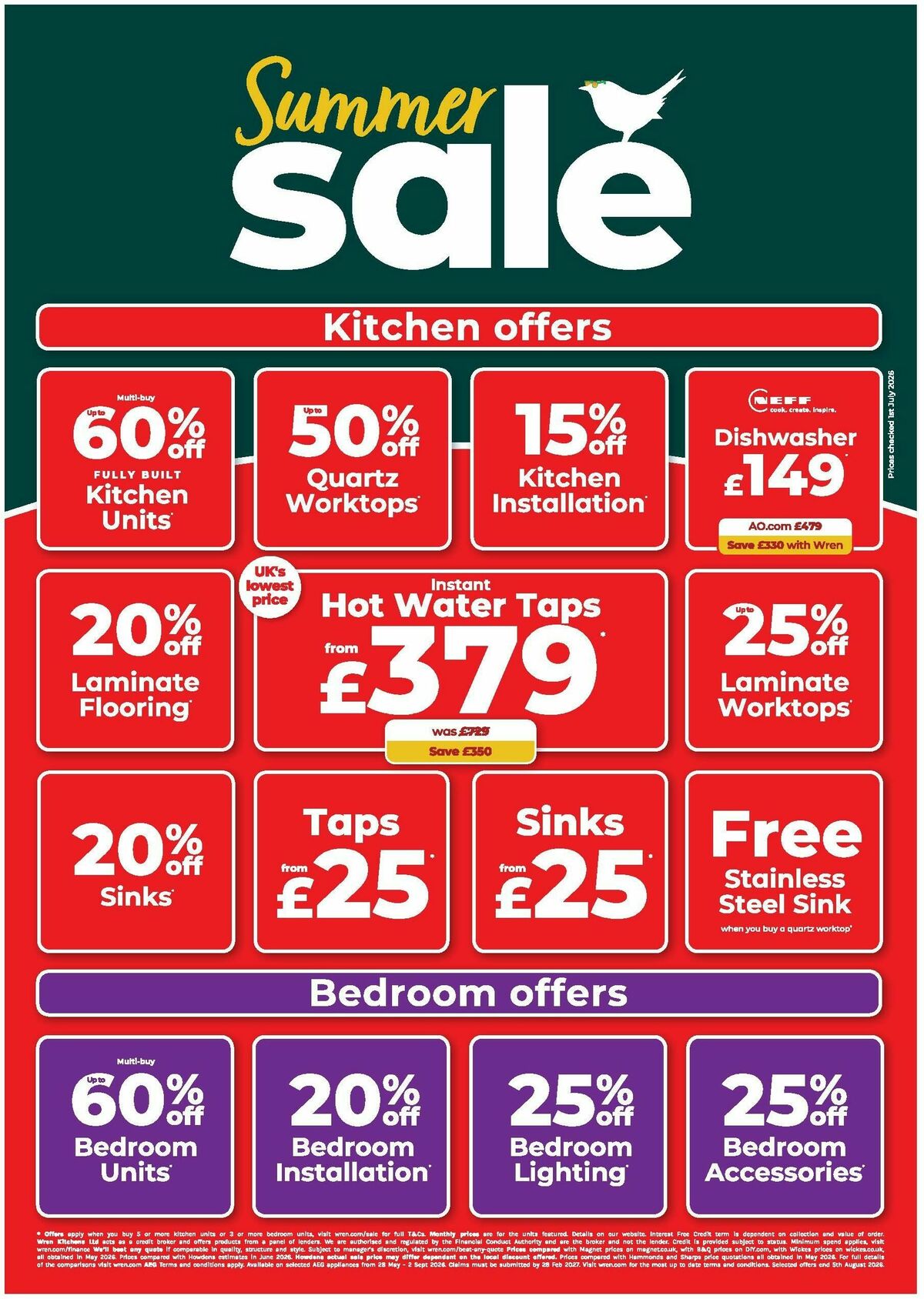 Wren Kitchens Offers from 22 July