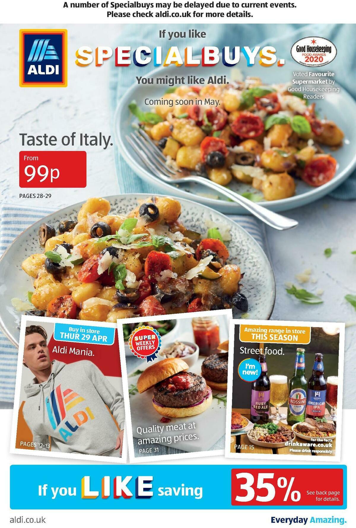 ALDI UK Offers & Special Buys from 25 April