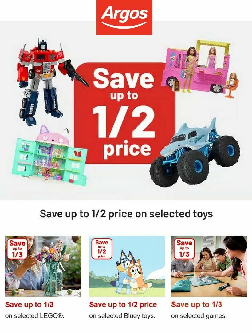 Argos New Offers & Special Buys from 9 October