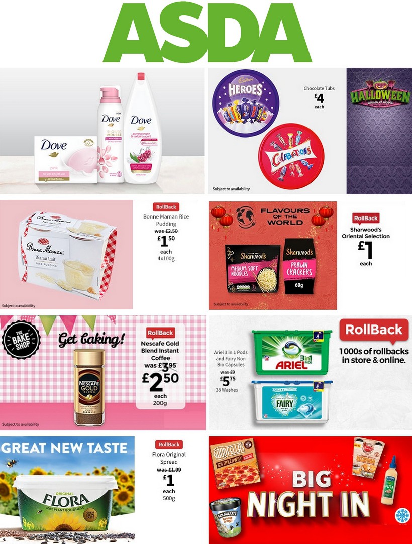 ASDA UK Offers & Special Buys from 18 October
