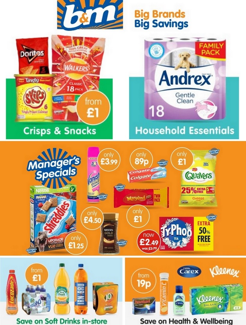 B&M Newsletter & Special Buys from 15 April