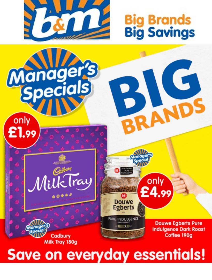 B&M Newsletter & Special Buys from 15 November