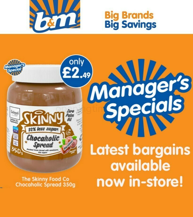 B&M Manager's Specials Newsletter & Special Buys from 11 May