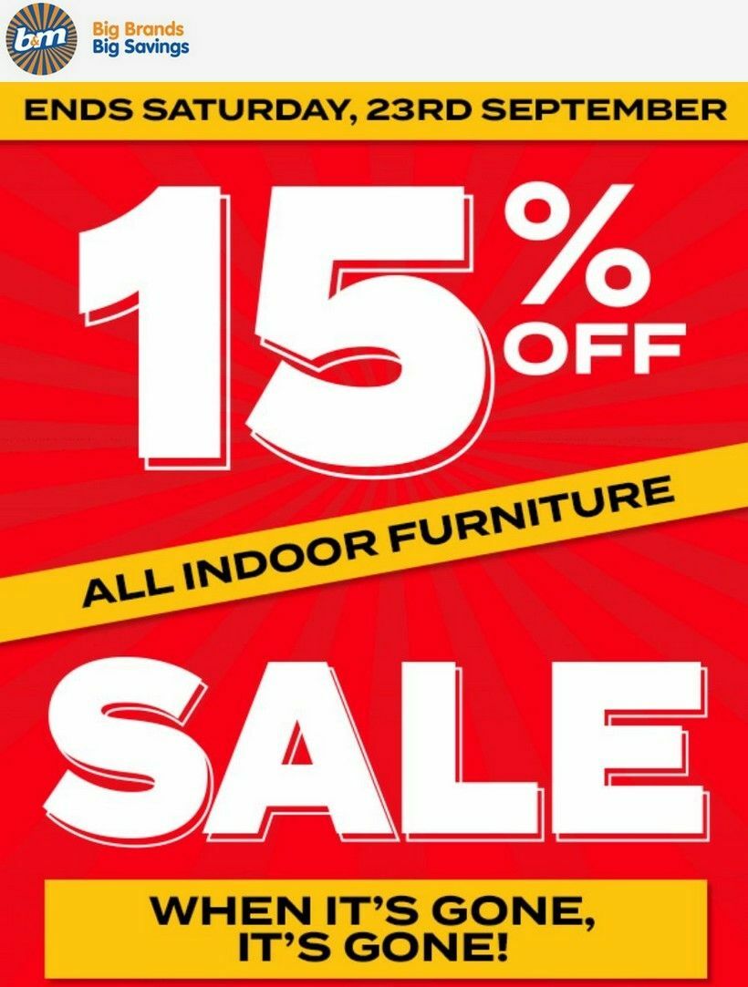 B&M Newsletter & Special Buys from 12 September