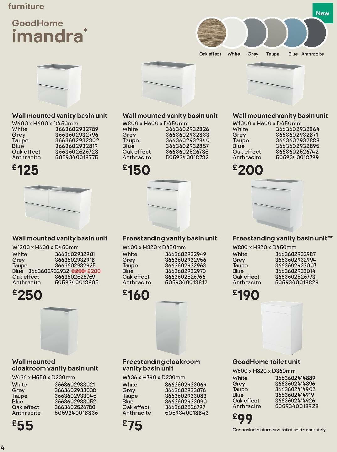 B&Q Bathroom Product Guide Offers & Special Buys from 7 February Page 4