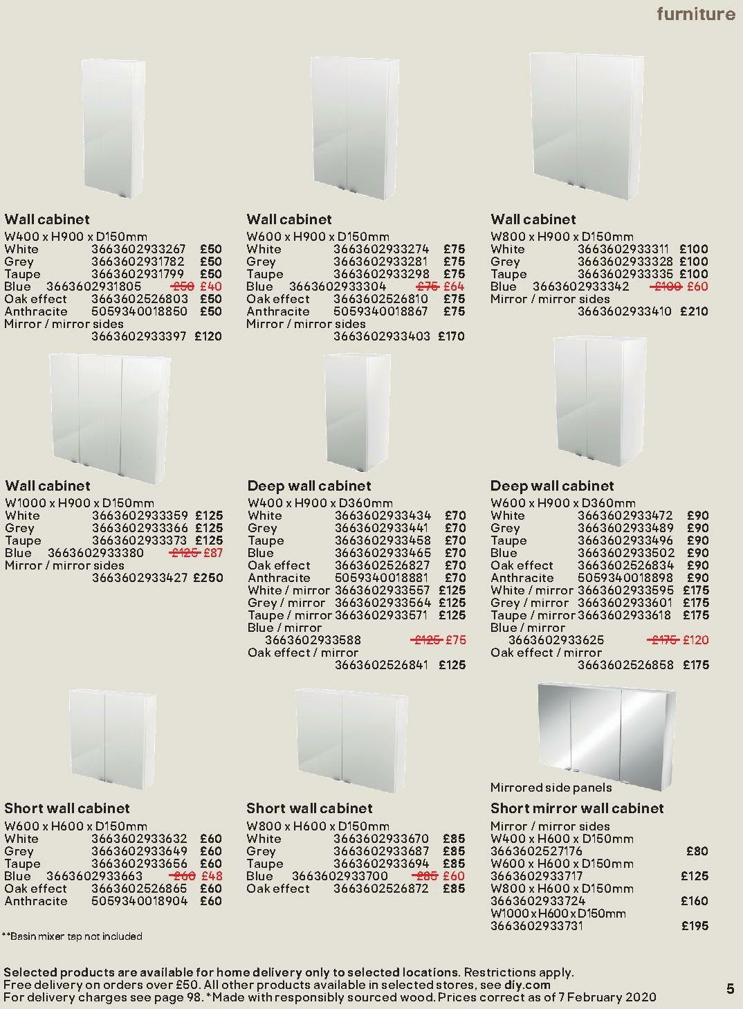 B&Q Bathroom Product Guide Offers & Special Buys from 7 February Page 5