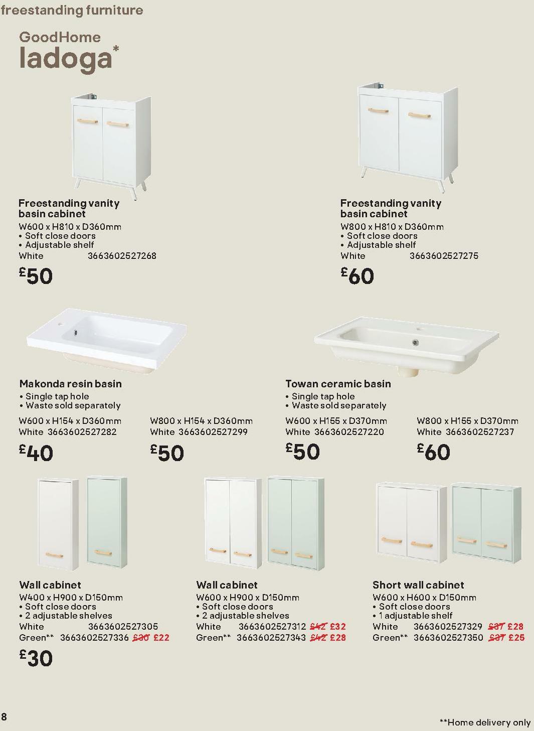 B&Q Bathroom Product Guide Offers & Special Buys from 7 February Page 8