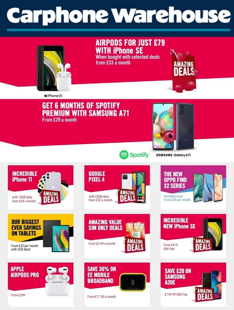 Carphone Warehouse Offers & Special Buys from 15 June