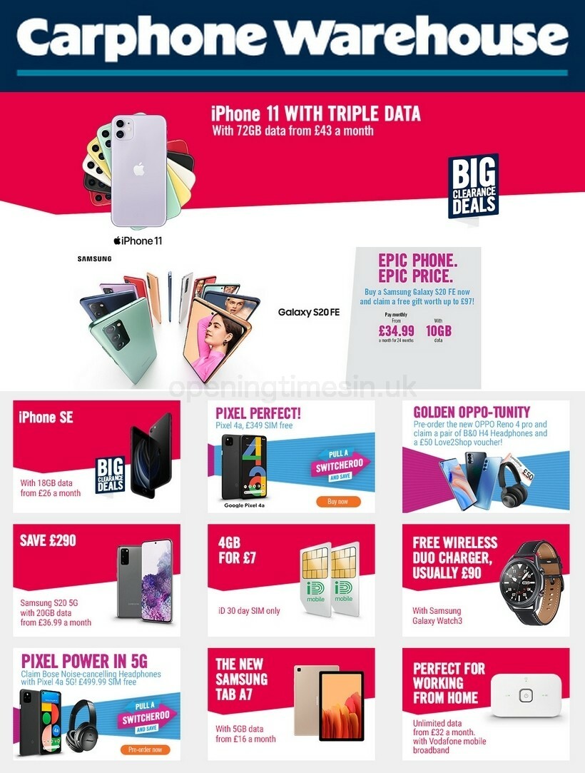 Carphone warehouse xmas gift card deals