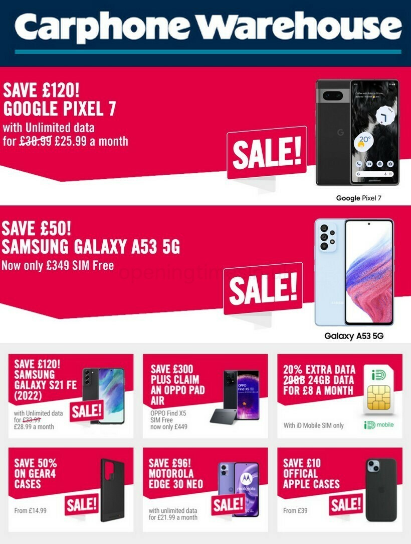 Carphone Warehouse Offers & Special Buys from 29 December