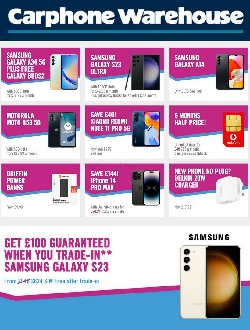 Carphone Warehouse Offers & Special Buys from 20 April
