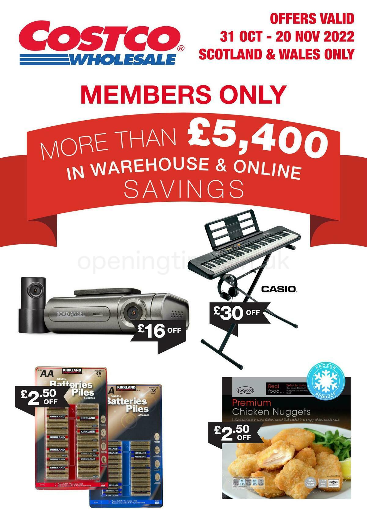 Costco Scotland & Wales from 31 October