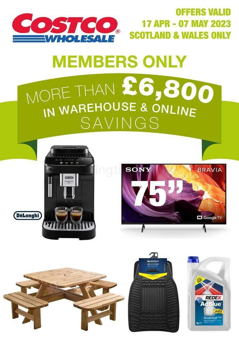 Costco Scotland & Wales from 17 April
