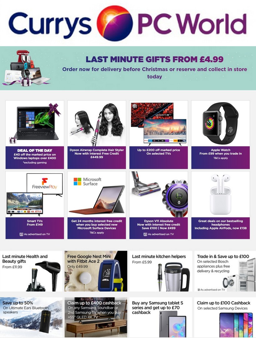 Currys Offers & Special Buys from 20 December