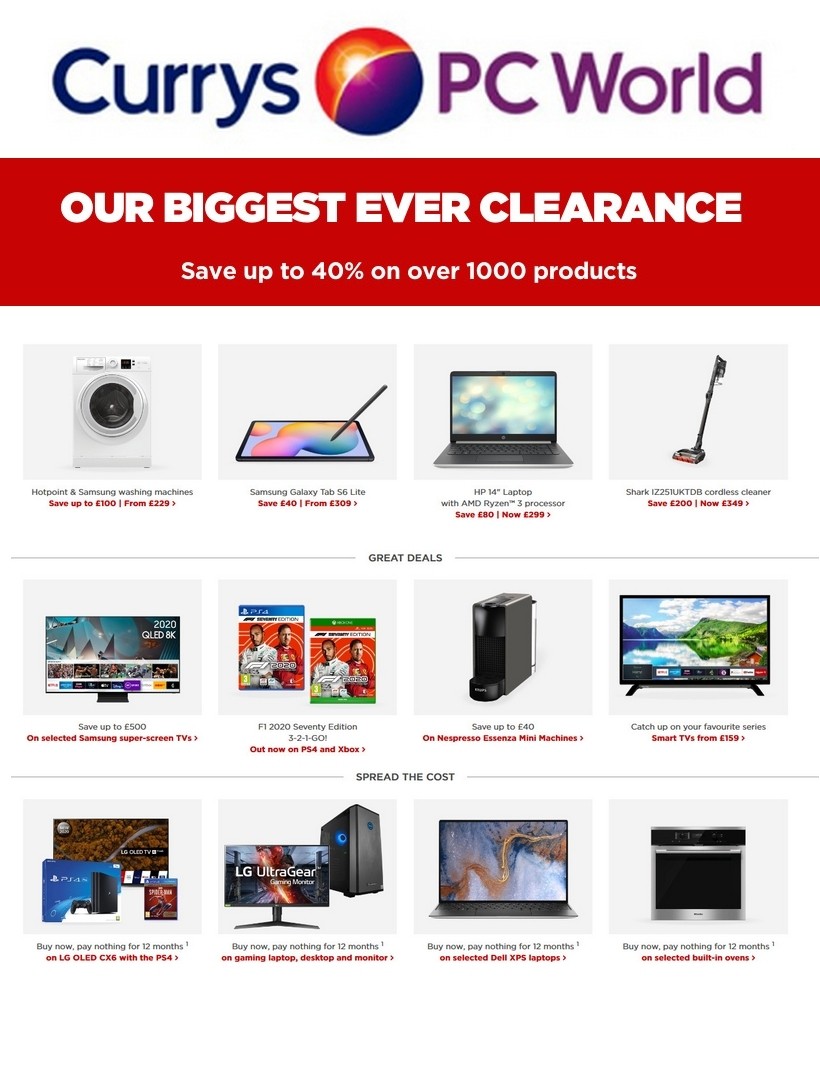 Currys Offers & Special Buys from 10 July