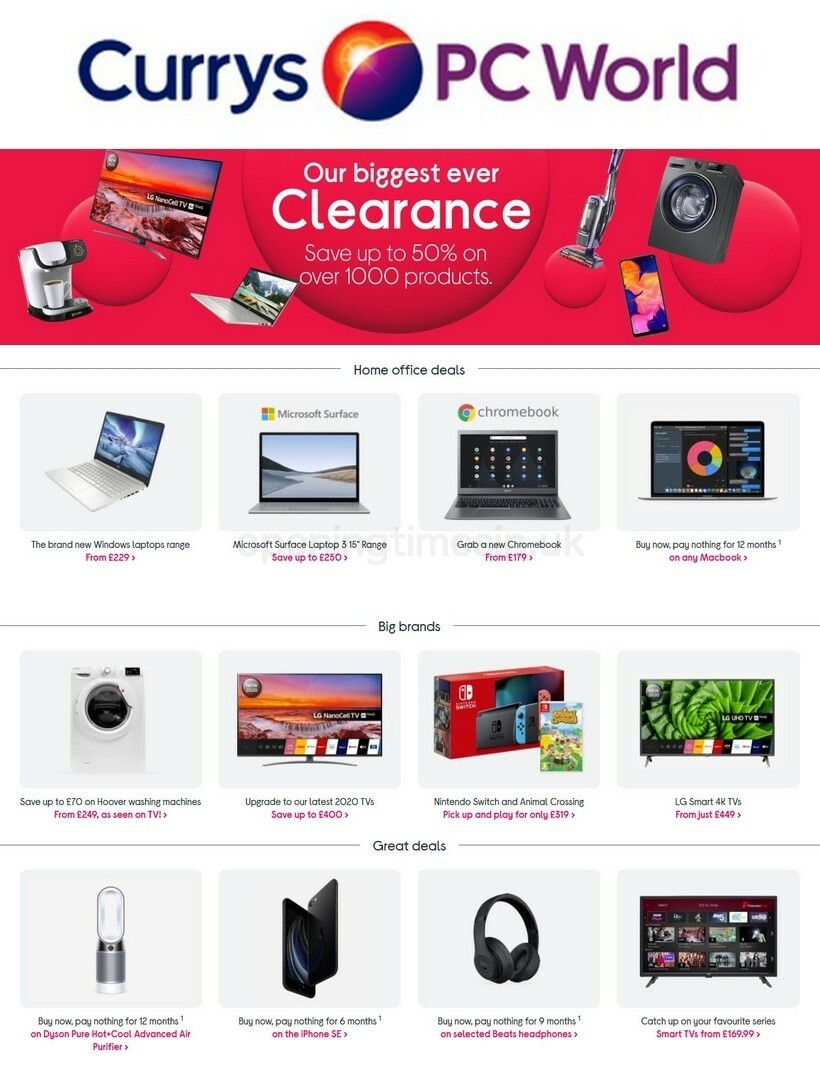 Currys Offers & Special Buys from 7 August