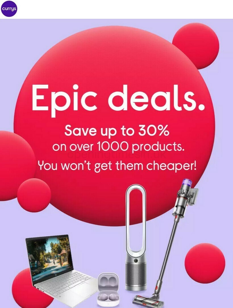 Currys Offers & Special Buys from 26 April