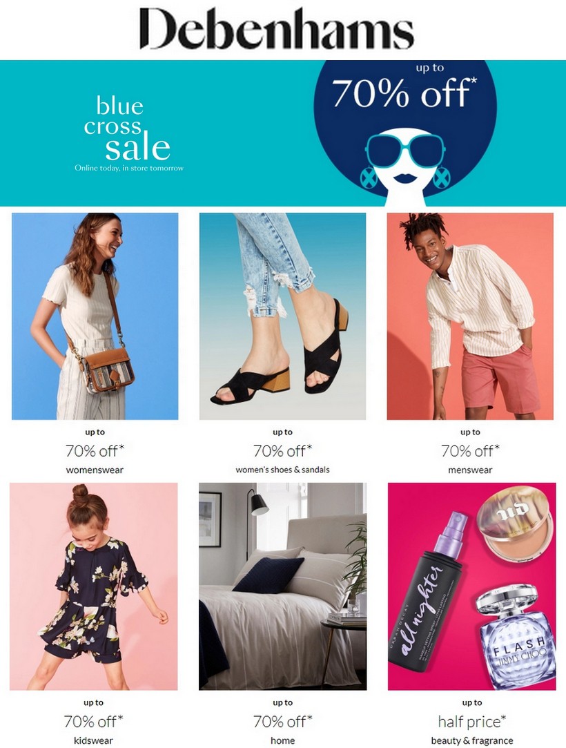 Debenhams Offers & Sale from 2 July