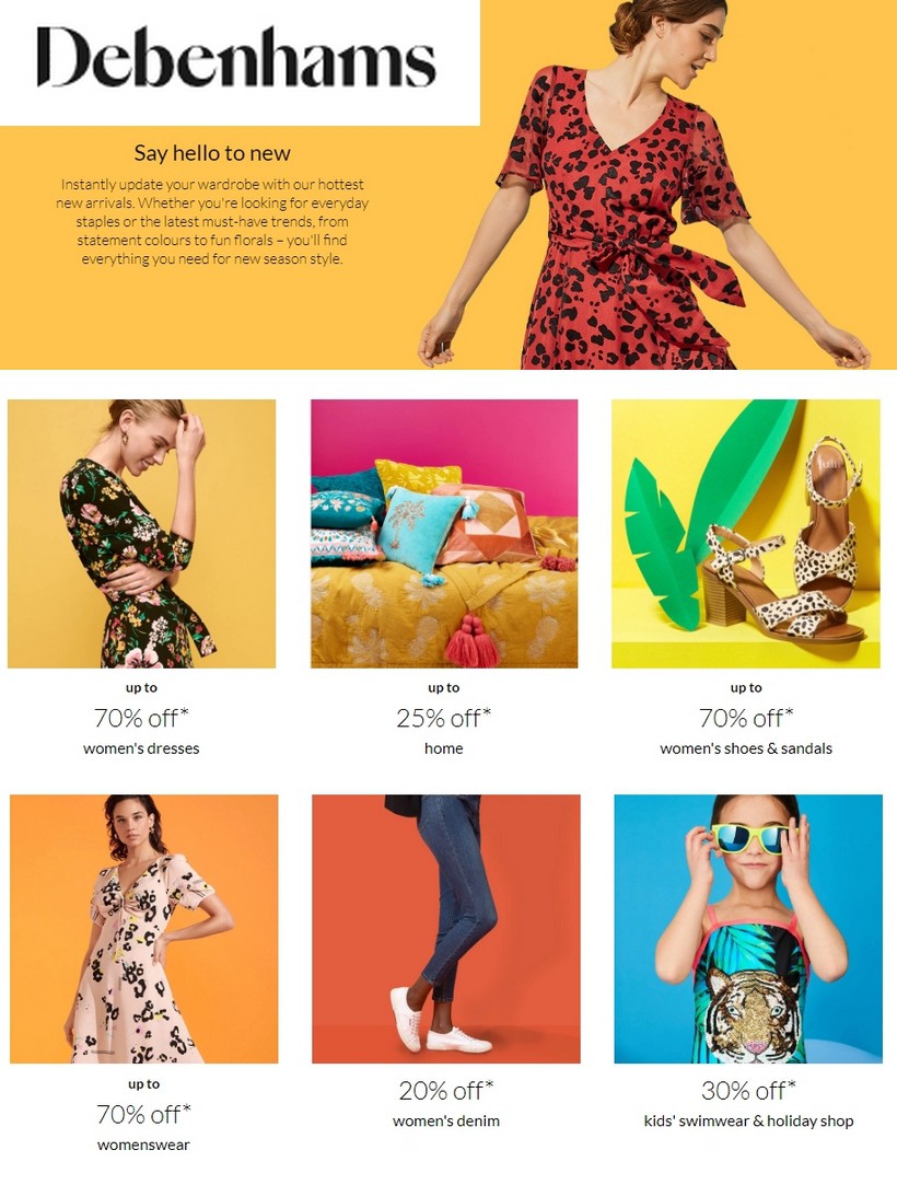 Debenhams Offers & Sale from 15 August