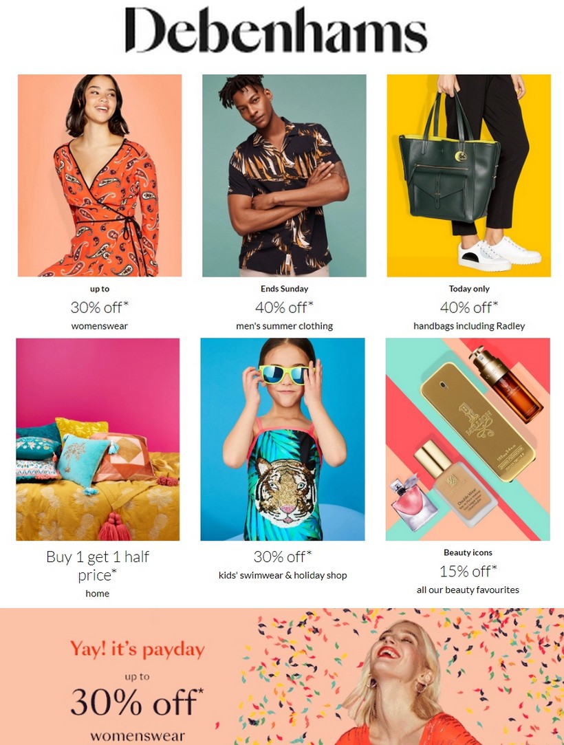 Debenhams Offers & Sale from 1 September