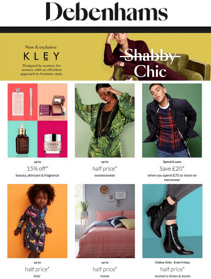 Debenhams Offers & Sale from 5 October