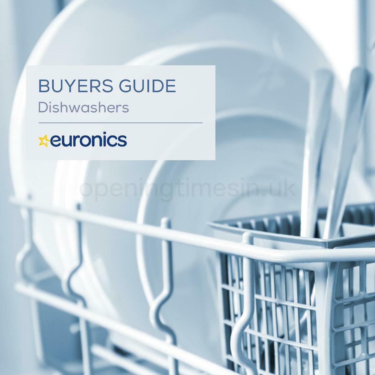 Euronics Dishwashers Buyers Guide Offers & Special Buys from 1 January