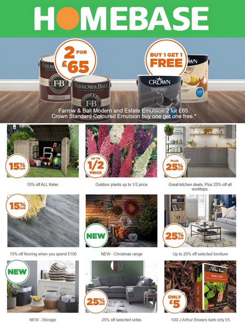 Homebase Deals & special offers from 23 October