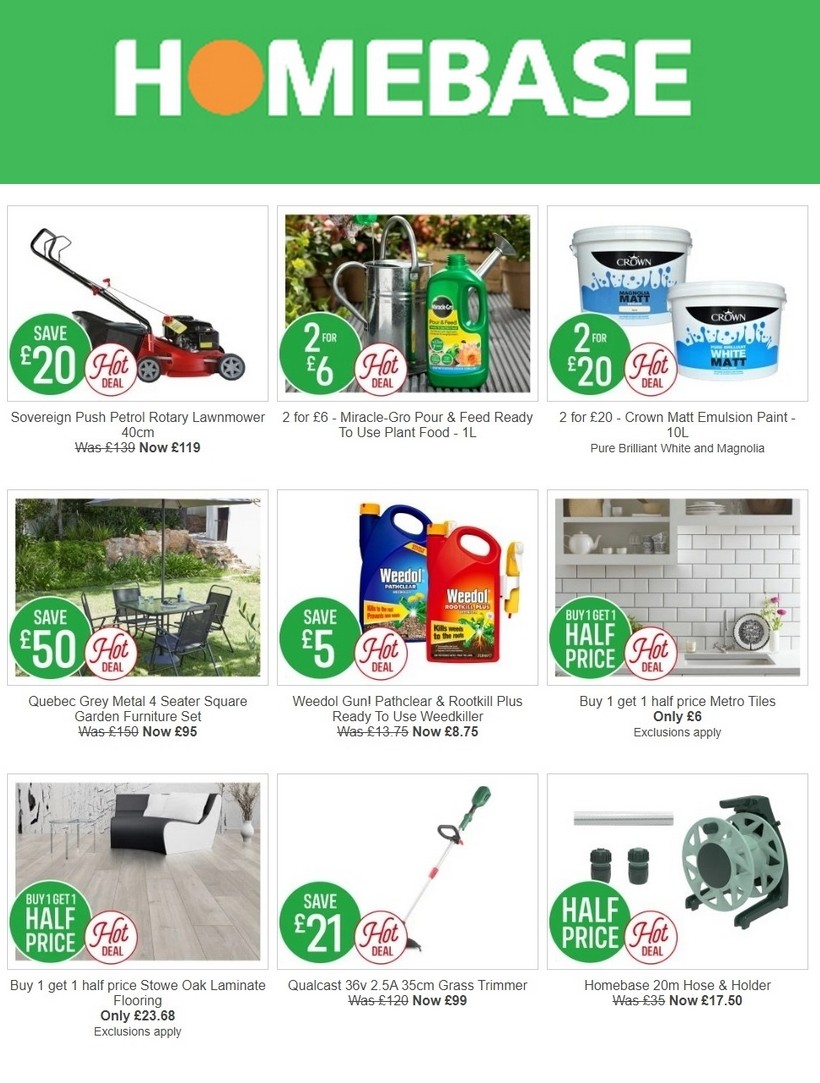 Homebase Deals & special offers from 13 June