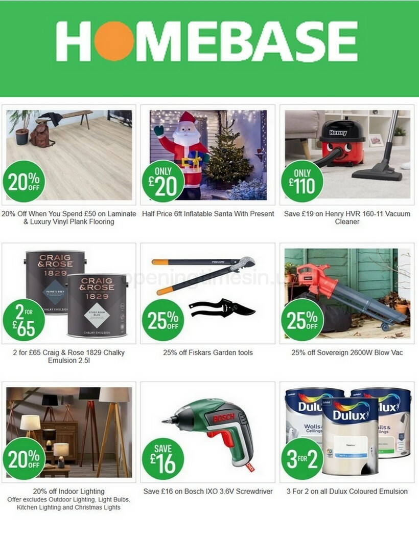 Homebase Deals & special offers from 31 October