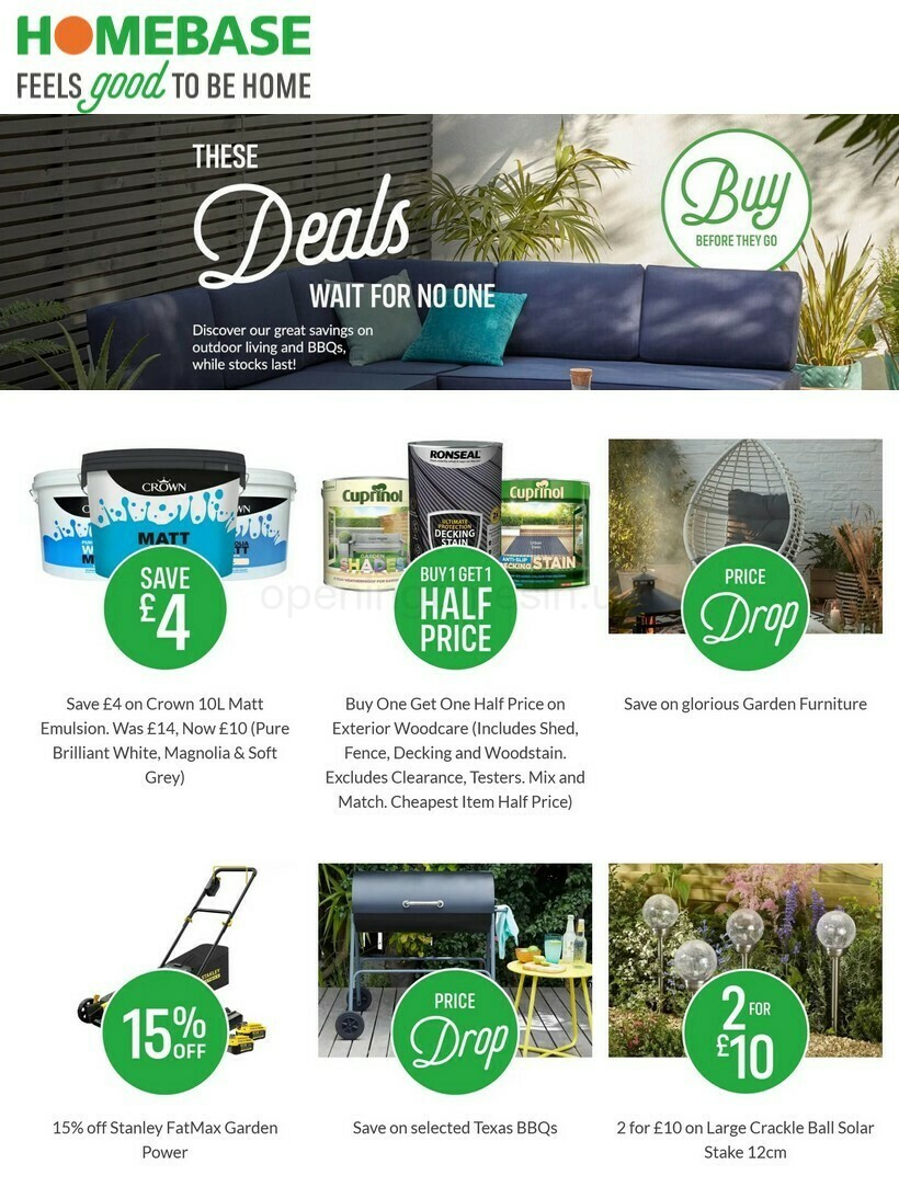 Homebase Deals & special offers from 16 July
