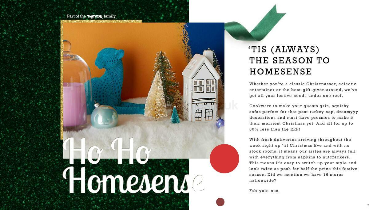 Homesense Christmas UK Offers & Catalogues from 1 October Page 2