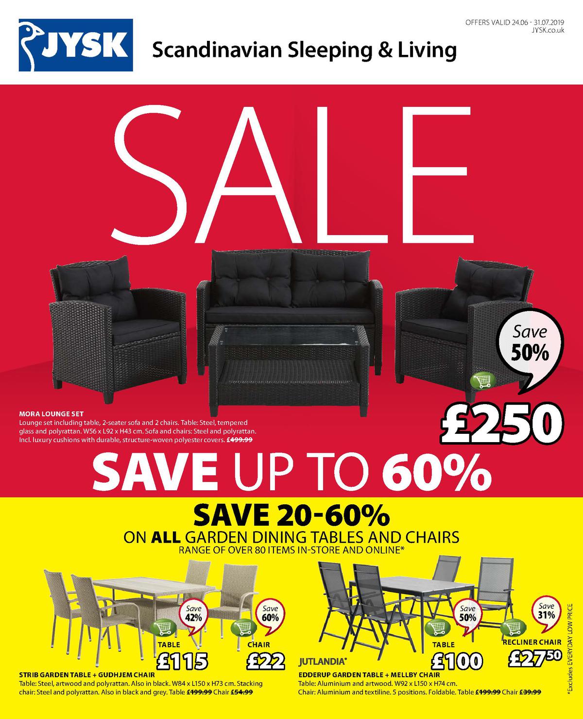 JYSK Offers & Great savings from 24 June