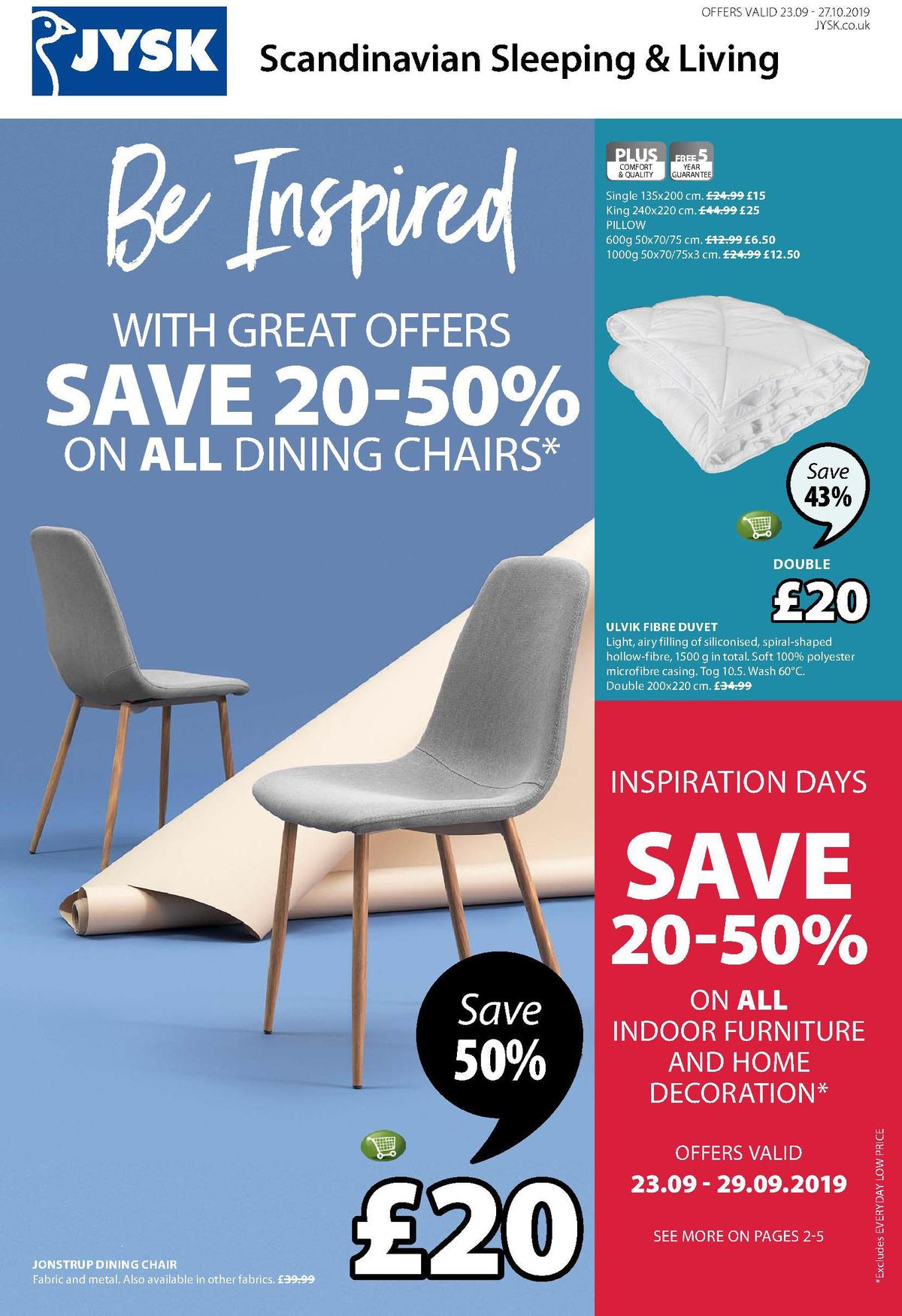 JYSK Offers & Great savings from 23 September