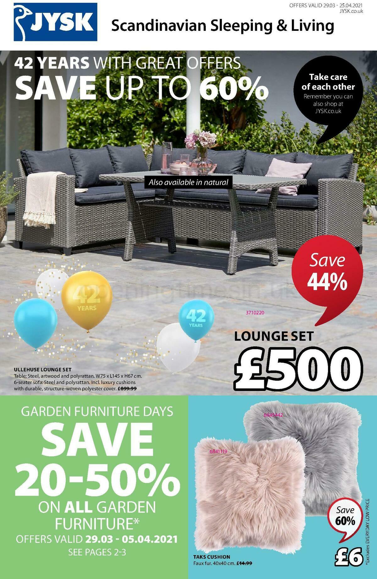 JYSK Offers & Great savings from 29 March