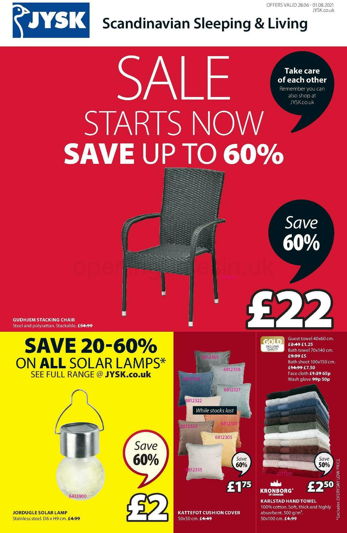 JYSK Offers & Great savings from 28 June