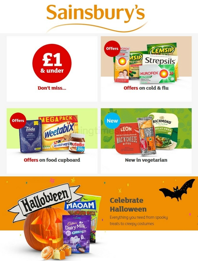 Sainsbury's Offers & Special Buys from 9 October