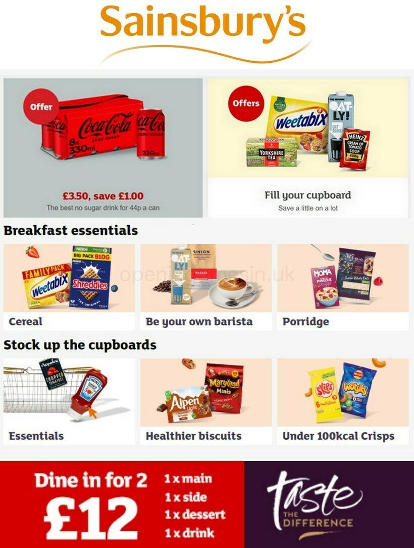 Sainsbury's Offers & Special Buys from 4 November