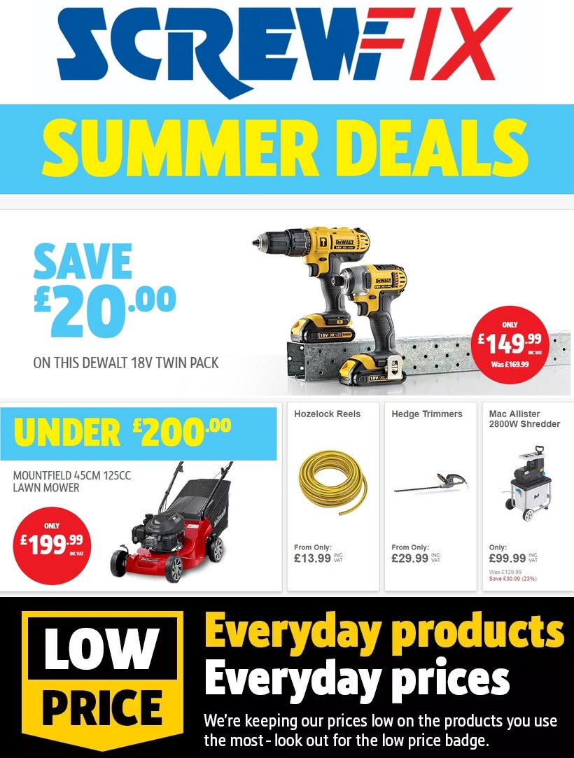 Screwfix Best Offers & Special Buys from 8 June