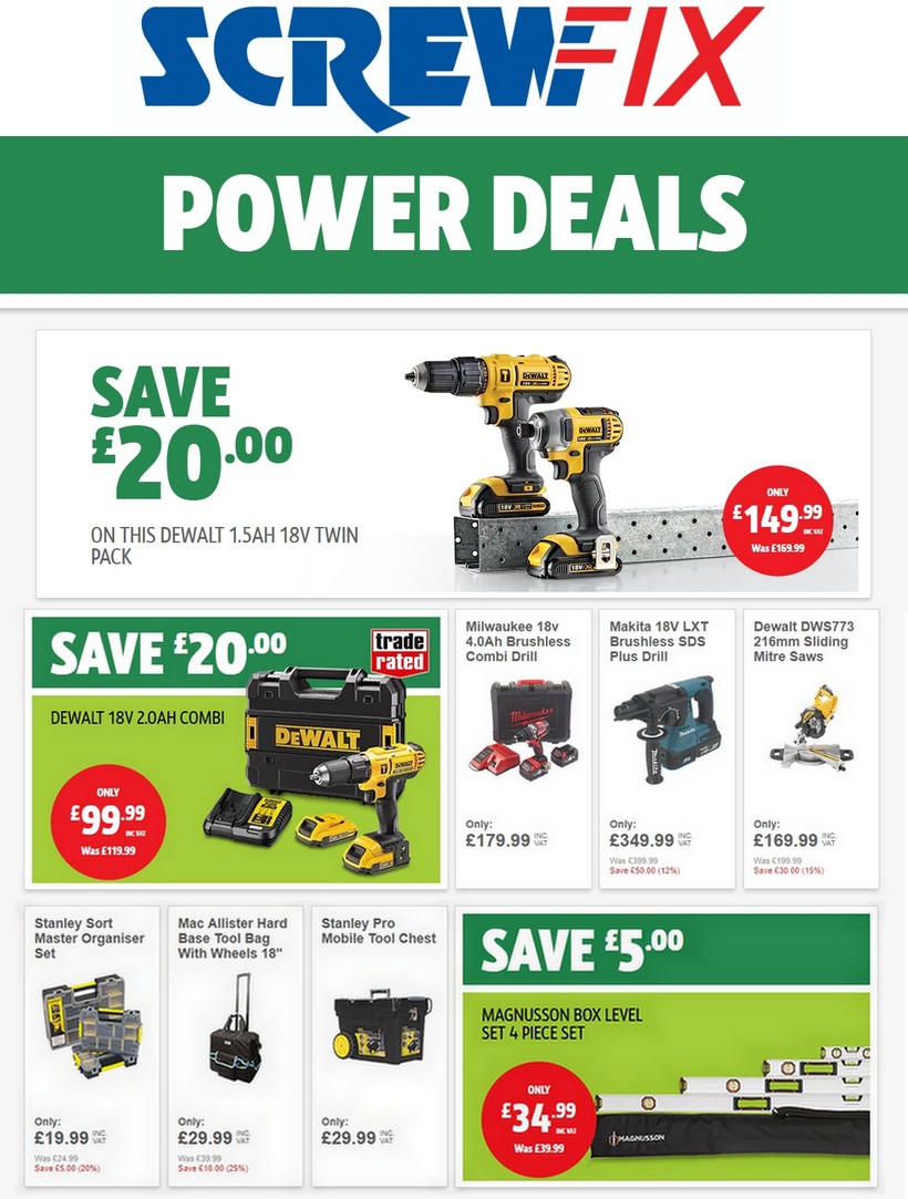 Screwfix Best Offers & Special Buys from 6 August
