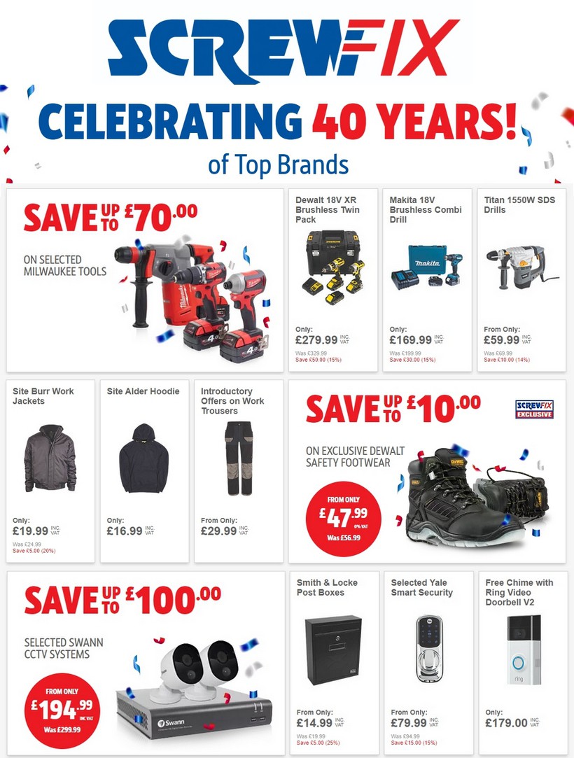 Screwfix Best Offers & Special Buys from 2 October