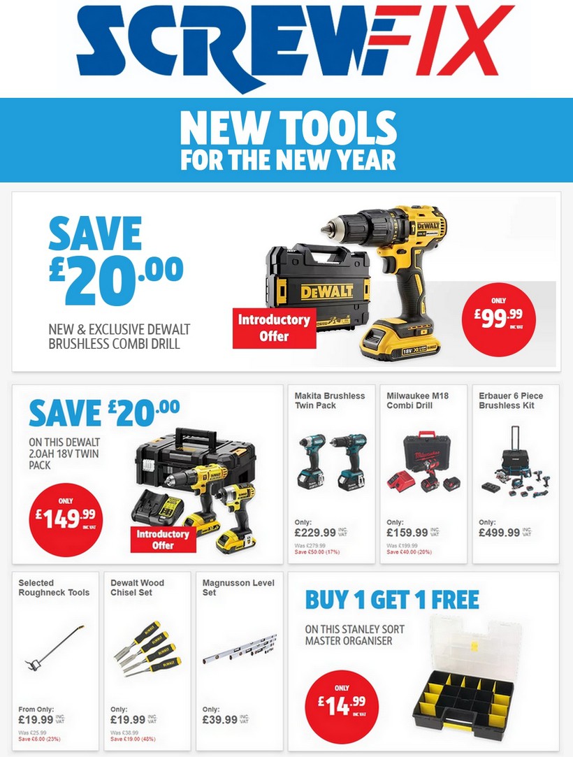 Screwfix Best Offers & Special Buys from 8 January